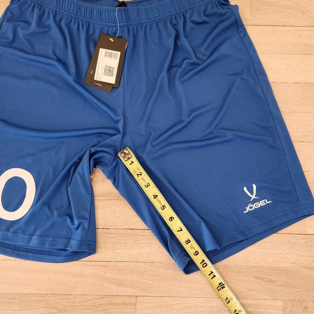 NWT Jogel Mens Blue Soccer Uniform Training Athletic Shorts #10 Size XL Russian